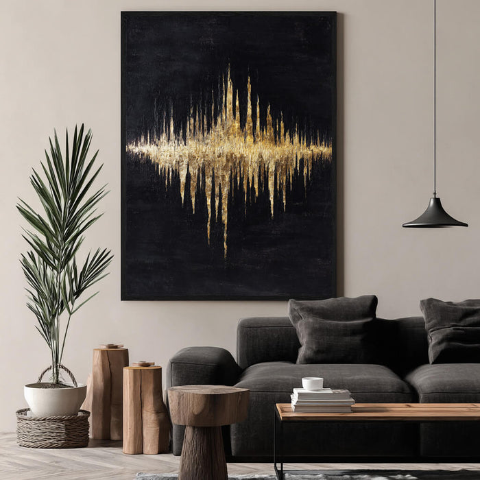 Molten Gilded City large gold wall art for luxurious statement decor