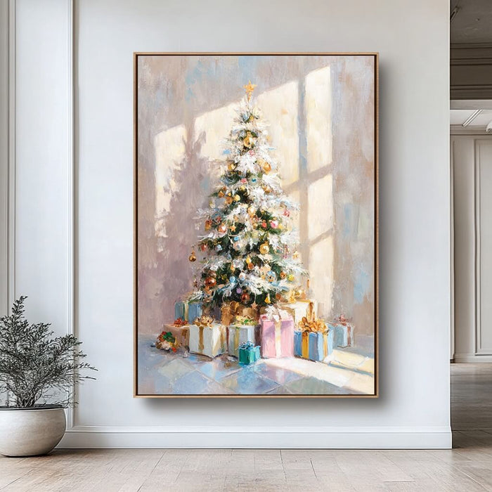 Morning of Christmas large Christmas tree wall art for festive decor