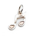 Musical Note Sterling Silver Charm Pendant