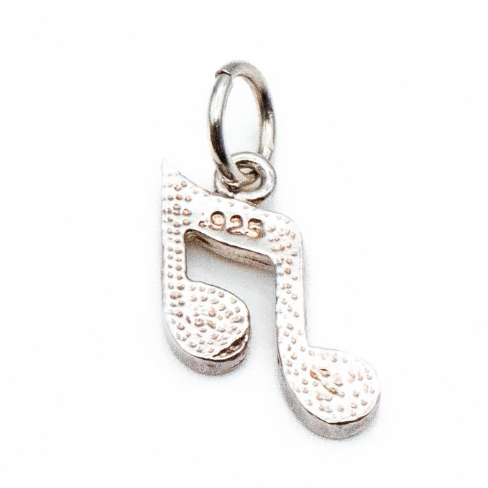 Musical Note Sterling Silver Charm Pendant