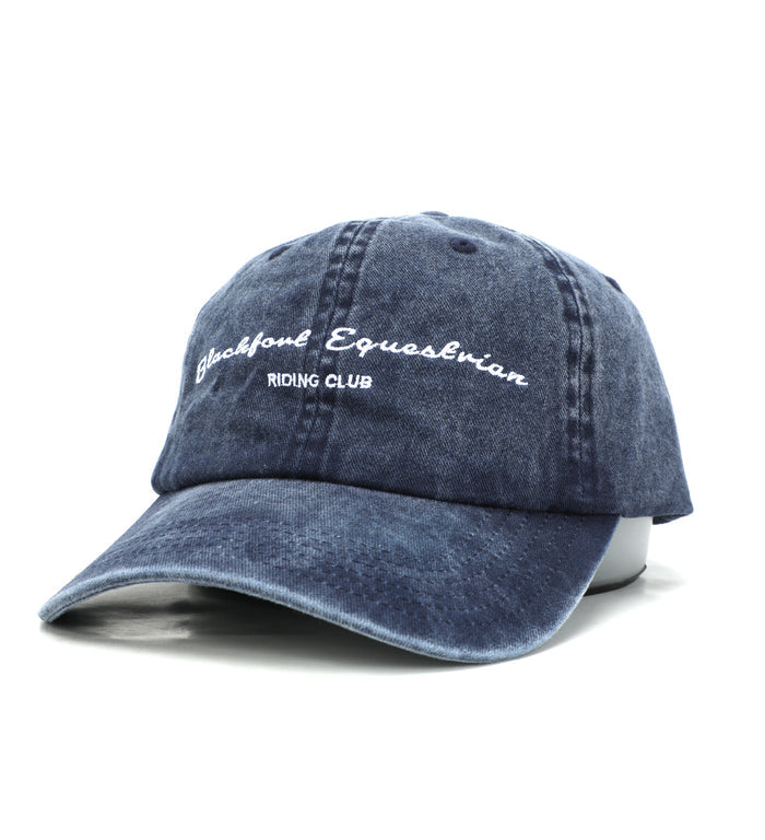 Blackfort Equestrian navy blue washed denim baseball cap