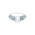 Nevada Silver Mine Cubic Zirconia Sterling Silver Floral Filigree Ring Size 6