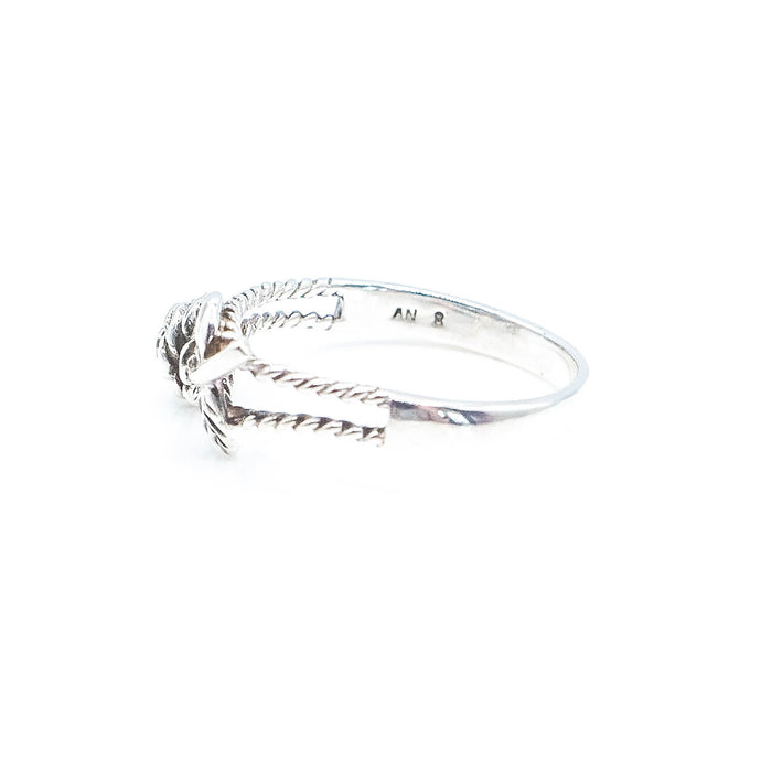 NEVADA SILVER MINE Sterling Silver Rose Ring Size 8