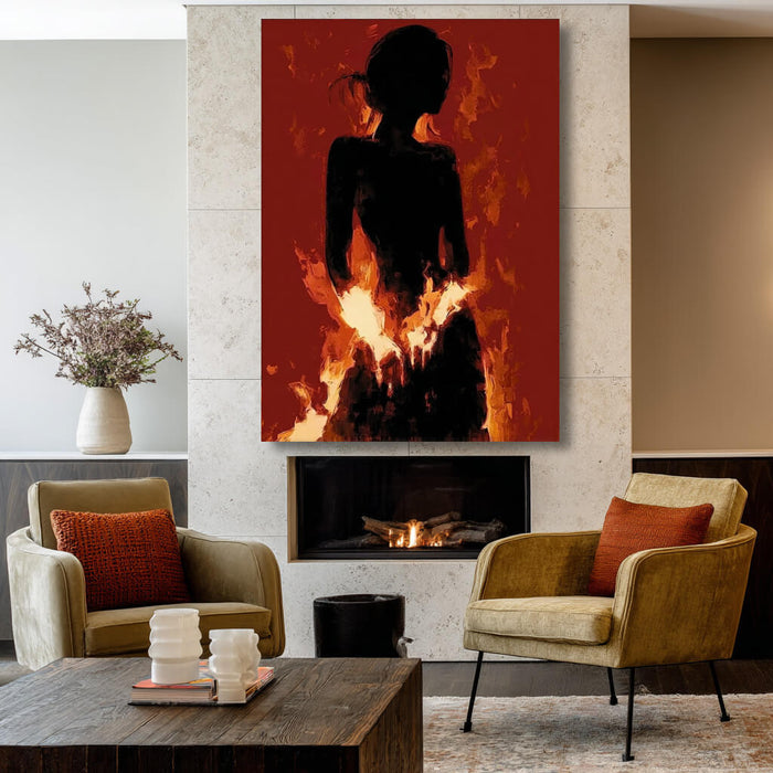 Nirvana I vertical warm color wall decor for modern interiors
