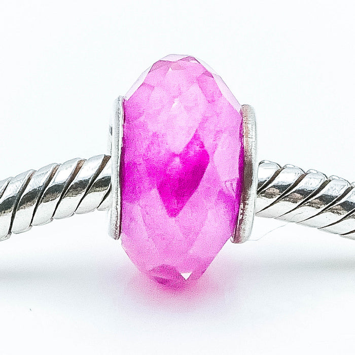 NOVOBEADS "Pink" Mini CZ Sterling Silver Charm