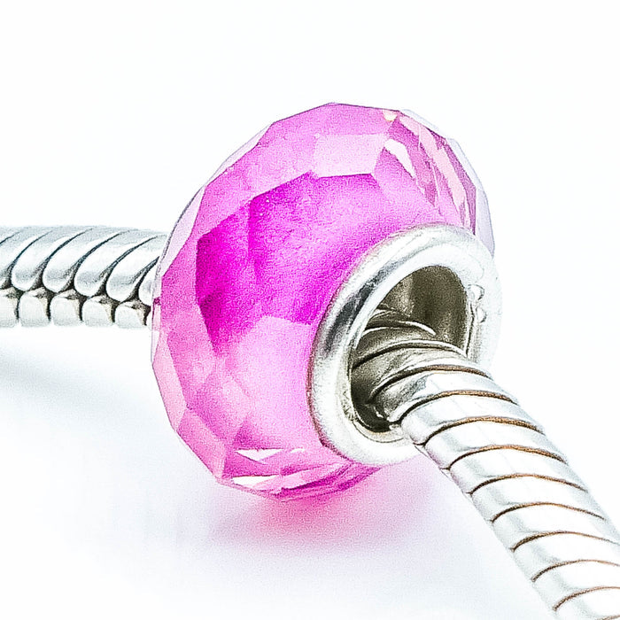 NOVOBEADS "Pink" Mini CZ Sterling Silver Charm