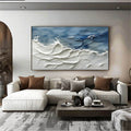 Ocean Rhapsody - Large Textured Abstract Art Painting - Hues Art Lab