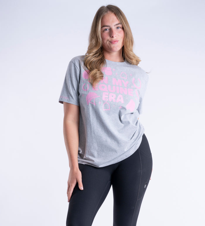 Women's Blackfort Equestrian oversized grey pink t-shirt