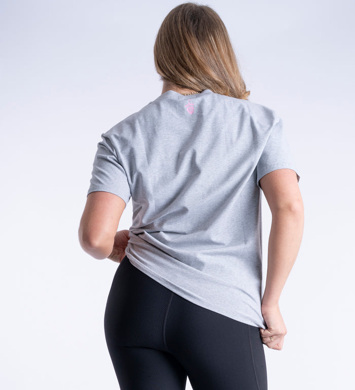 Women's Blackfort Equestrian oversized grey pink t-shirt