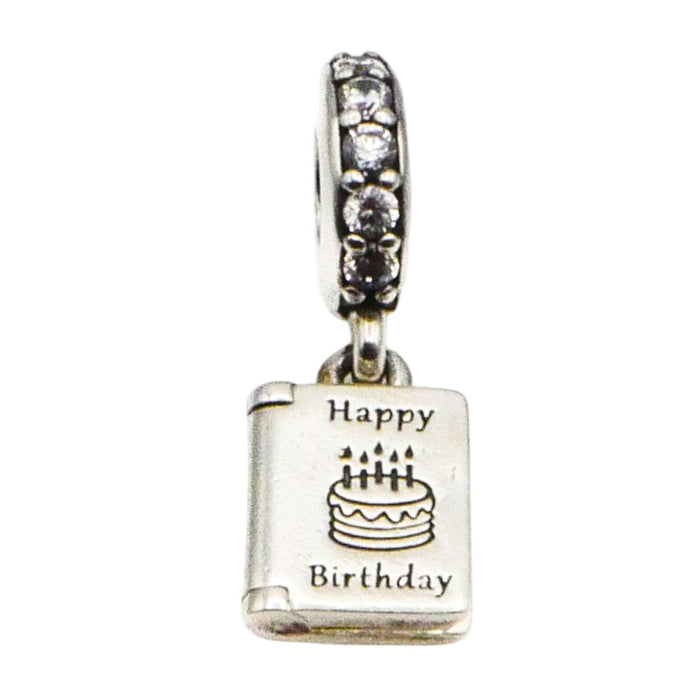 Pandora Birthday Wishes Sterling Silver Birthday Card Dangle Charm