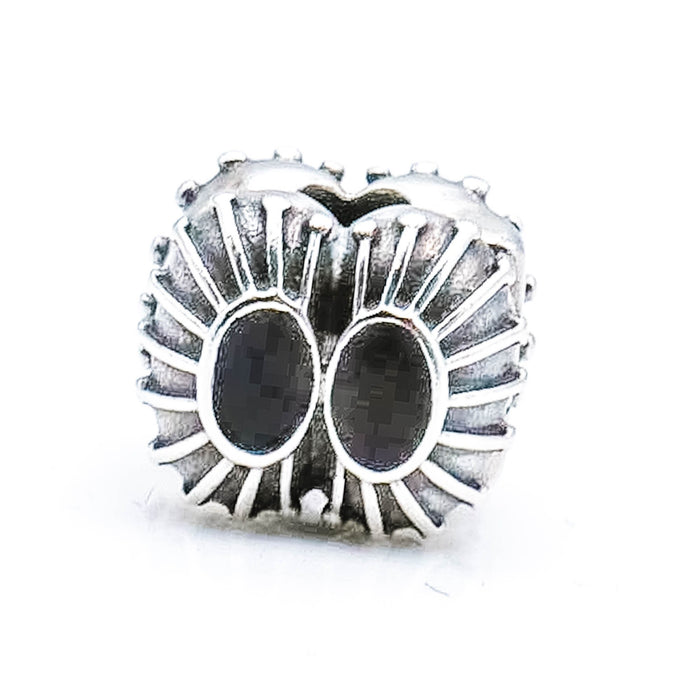 PANDORA Black Enamel Sterling Silver Clip