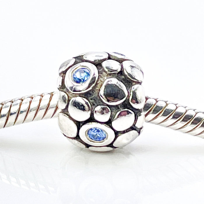PANDORA Blue Bubbles Sterling Silver Charm With Blue Zirconia