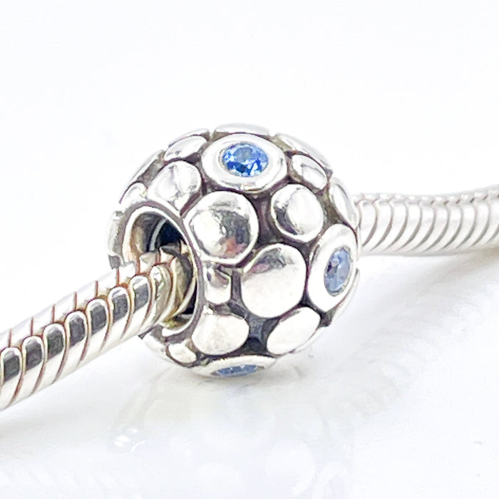 PANDORA Blue Bubbles Sterling Silver Charm With Blue Zirconia
