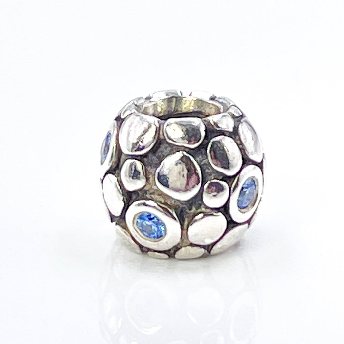 PANDORA Blue Bubbles Sterling Silver Charm With Blue Zirconia