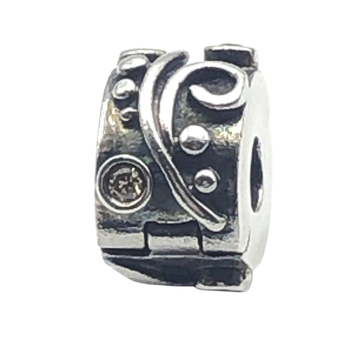 Pandora Champagne Tendril Sterling Silver Clip Charm