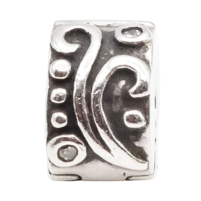 Pandora Clear Tendril Sterling Silver Clip Charm 790380 Retired