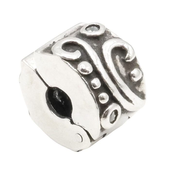 Pandora Clear Tendril Sterling Silver Clip Charm 790380 Retired