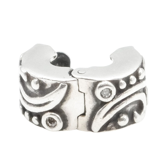 Pandora Clear Tendril Sterling Silver Clip Charm 790380 Retired