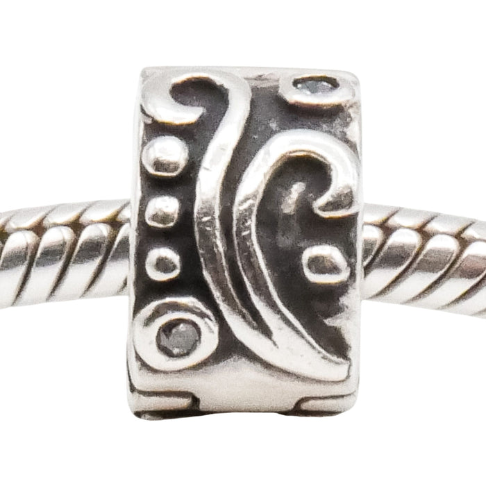Pandora Clear Tendril Sterling Silver Clip Charm 790380 Retired