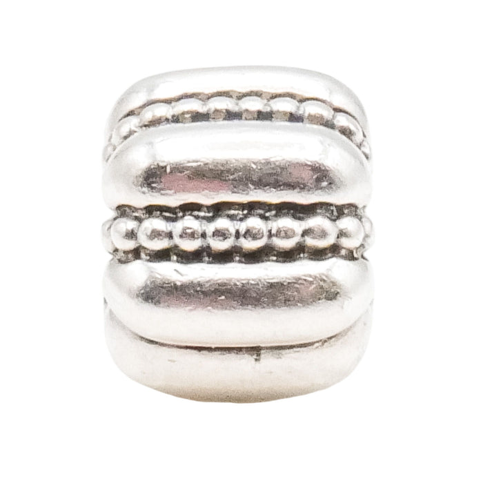 Pandora Crazy Clip Dots & Ridges Sterling Silver Charm Retired