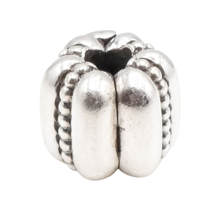 Pandora Crazy Clip Dots & Ridges Sterling Silver Charm Retired