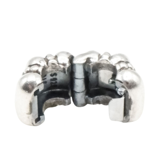 Pandora Crazy Clip Dots & Ridges Sterling Silver Charm Retired