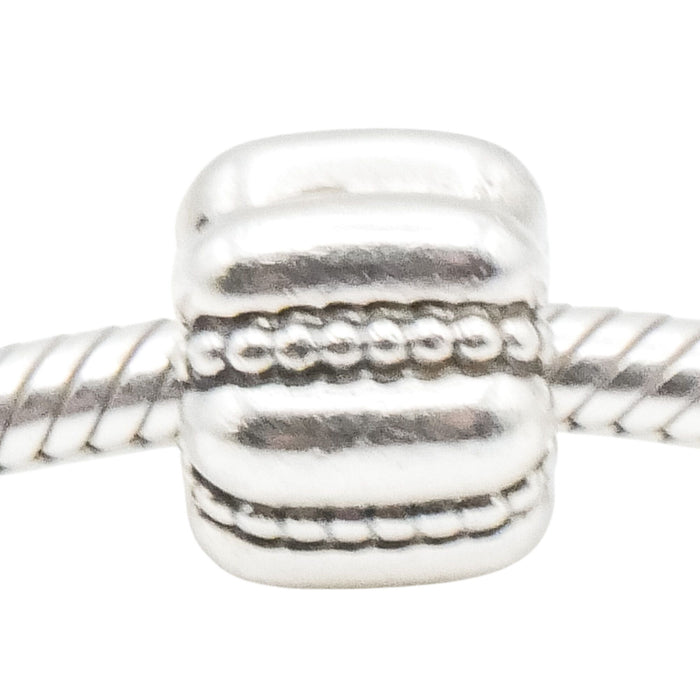 Pandora Crazy Clip Dots & Ridges Sterling Silver Charm Retired