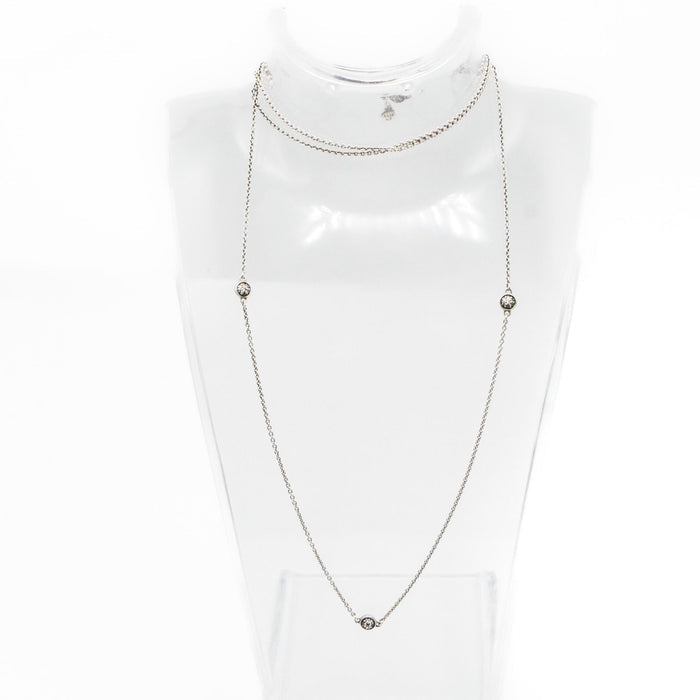 Pandora Dazzling Dainty Droplets Sterling Silver Necklace