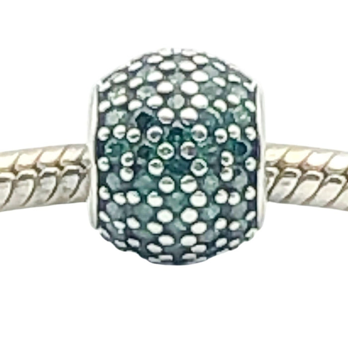 Pandora Emerald Green Pave Lights Sterling Silver Charm