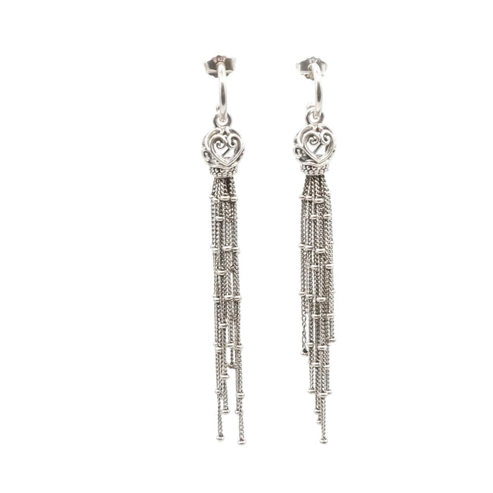 Pandora Enchanted Tassel Dangle Earrings Sterling Silver Retired