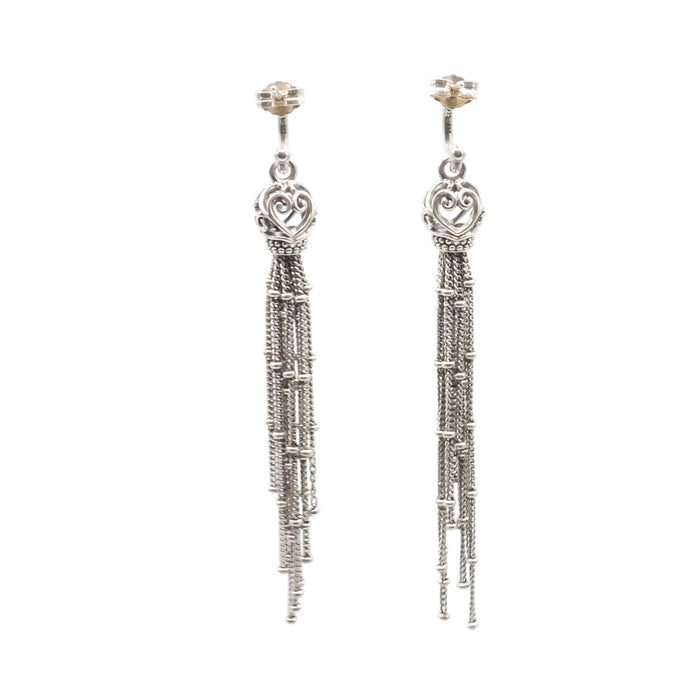 Pandora Enchanted Tassel Dangle Earrings Sterling Silver Retired