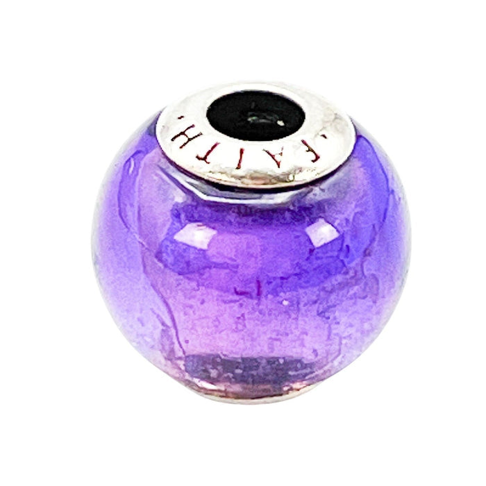 Pandora Essence Faith Sterling Silver Charm With Synthetic Amethyst