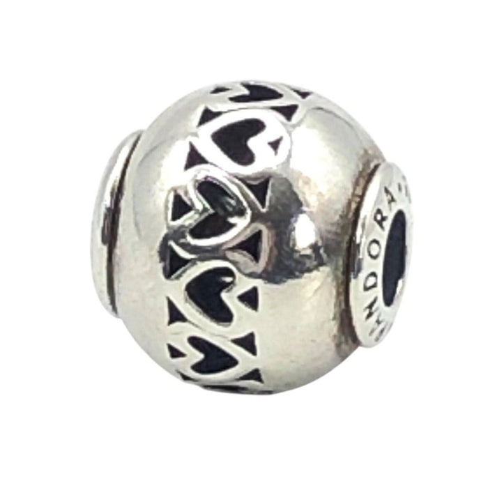 Pandora Essence Love Sterling Silver Charm With Band of Hearts