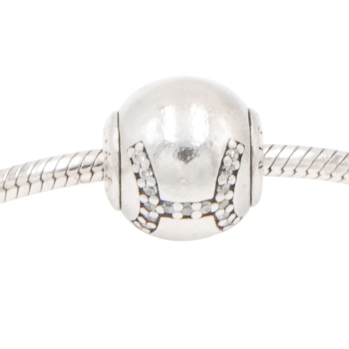 Pandora Essence Pisces Zodiac Sterling Silver Charm With Clear Zirconia Retired