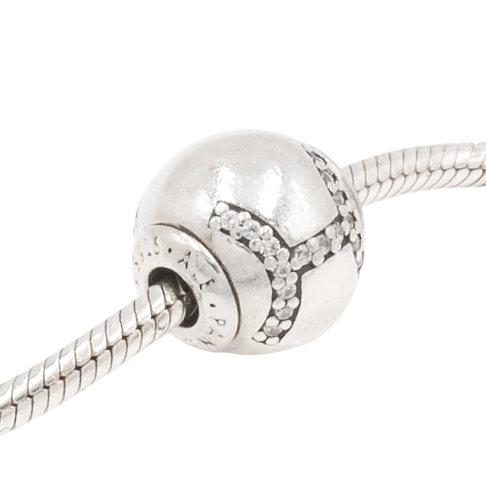 Pandora Essence Pisces Zodiac Sterling Silver Charm With Clear Zirconia Retired