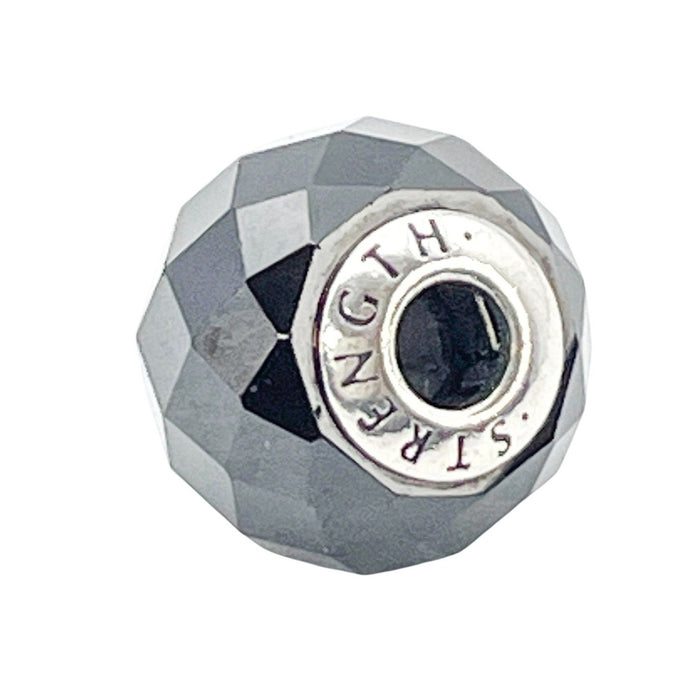 Pandora Essence Strength Sterling Silver Charm With Faceted Black Spinel