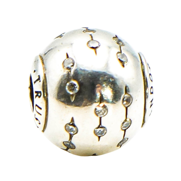 Pandora Essence Trust Sterling Silver Charm With Clear Zirconia