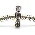 PANDORA Eternity Spacer Pink Blush Crystal Retired Sterling Silver Eternity