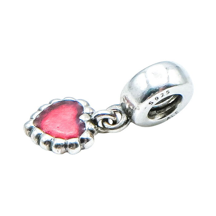 Pandora Fuchsia Pandora Forever Sterling Silver Dangle Charm