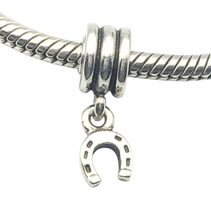 Pandora Hanging Horseshoe Dangle Sterling Silver Lucky Charm Retired