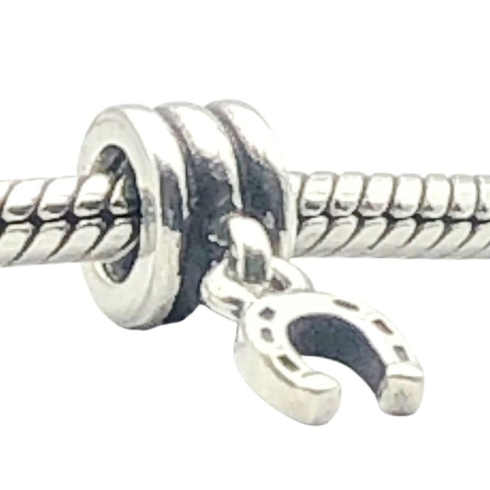 Pandora Hanging Horseshoe Dangle Sterling Silver Lucky Charm Retired