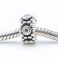 PANDORA Her Majesty Sterling Silver Spacer With Clear Zirconia