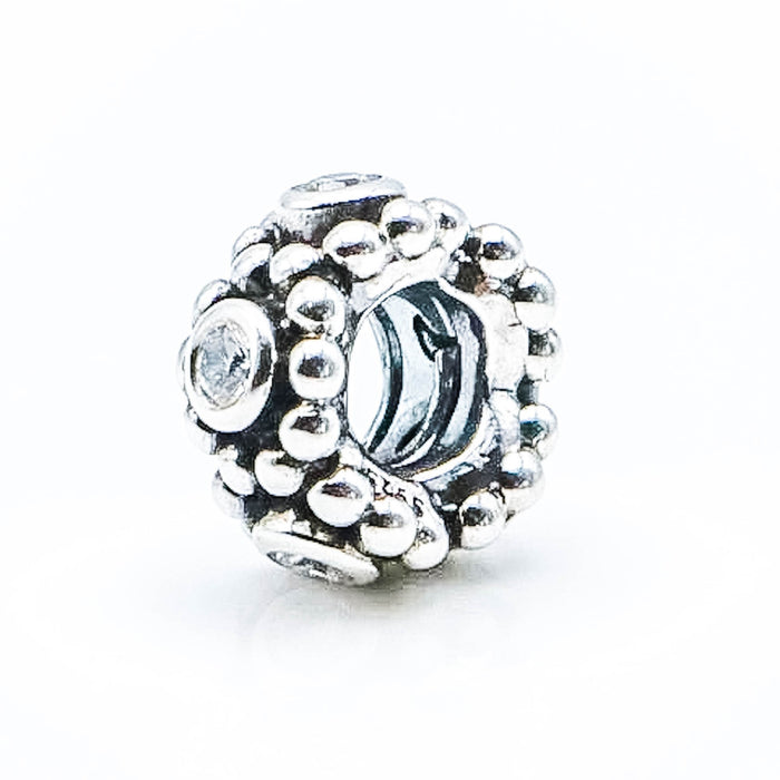 PANDORA Her Majesty Sterling Silver Spacer With Clear Zirconia