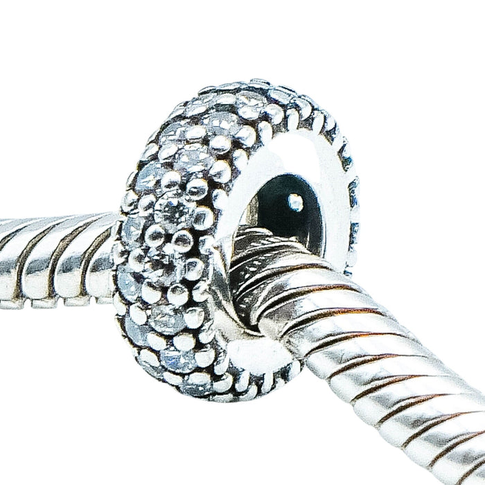 PANDORA Inspiration Within Sterling Silver Spacer Charm With Clear Zirconia