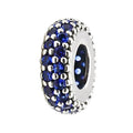 Pandora Inspiration Within Sterling Silver Spacer With Blue Crystal