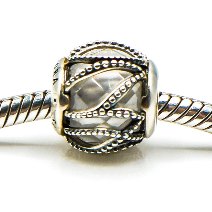 PANDORA Intertwining Radiance Sterling Silver Charm With Clear Zirconia