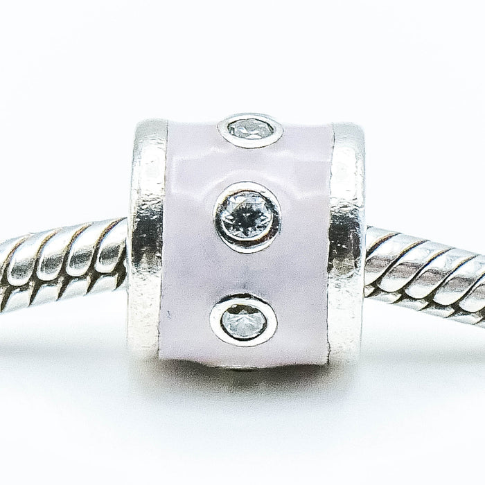 PANDORA Lavender Promise Sterling Silver Charm With Lavender Enamel Amd Clear Cubic Zirconia 790482EN11 - Retired