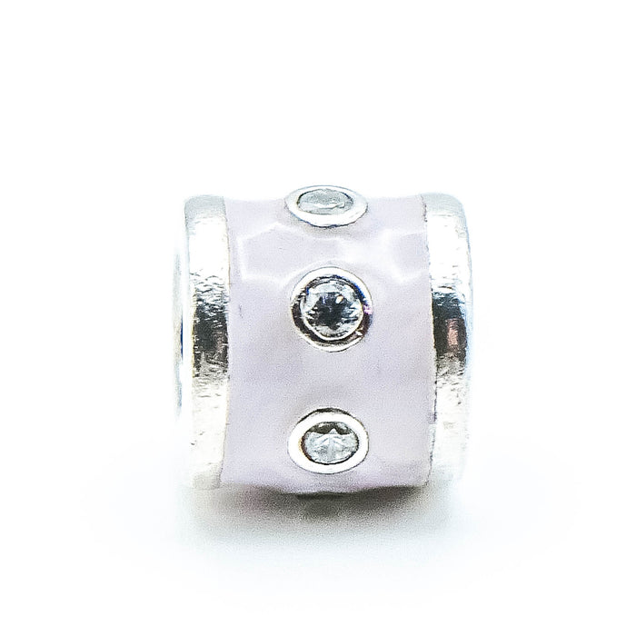 PANDORA Lavender Promise Sterling Silver Charm With Lavender Enamel Amd Clear Cubic Zirconia 790482EN11 - Retired
