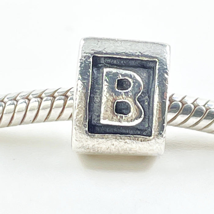 PANDORA Alphabet Letter "B" Sterling Silver Charm