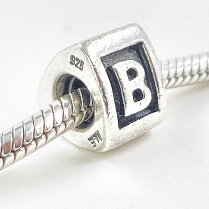 PANDORA Alphabet Letter "B" Sterling Silver Charm